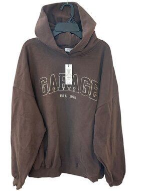 Garage Ultra Fleece Hoodie Armadillo Brown Women's Size L/XL MSRP$80 NWT